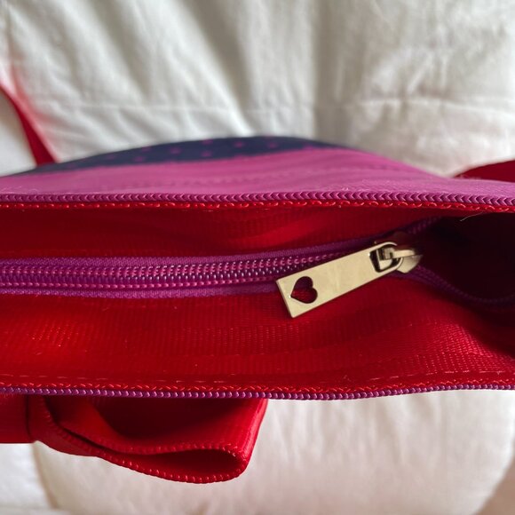NWT HARVEYS (Holiday Edition) Merry & Bright Bow Purple Streamline Crossbody Bag - Picture 6 of 11